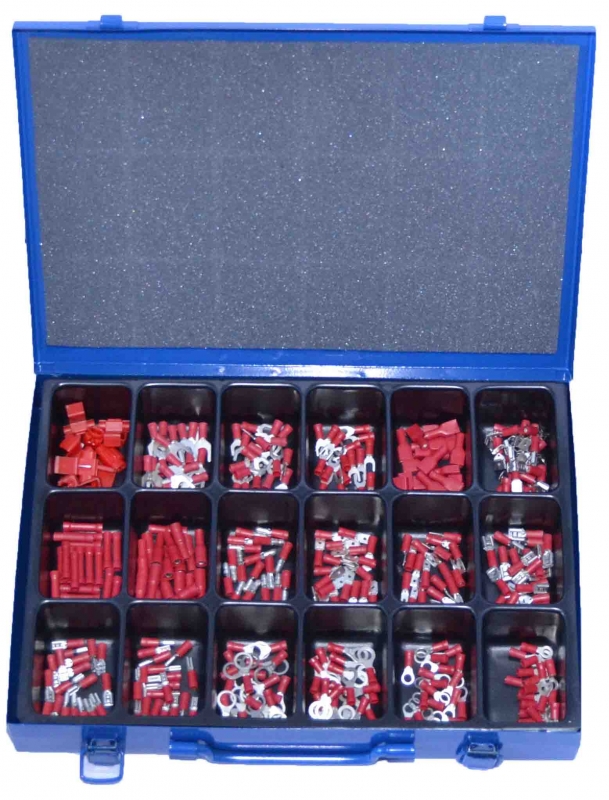 Stecker & Buchse rot 4,8 x 0,5mm für 0,5-1,5mm² Kabelschuh 20 Paar Kabelschuhe 