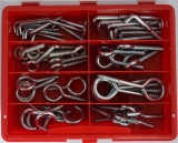 Assortment screw hooks zinc plated 41-pieces
