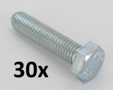 Machine Screws DIN 933 M6x40 zinc plated (30 pcs.)