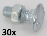 Carriage bolts DIN 931 M5x20 zinc plated (30 pcs.)