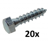 Hexagon Wood Screws DIN 571 6x30 zinc plated (20 pcs.)