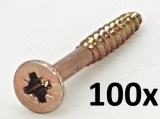 chipboard screws 3x30, countersunk cross head (100 pcs.)