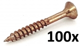 Spanplattenschrauben 3x40, Senkkopf, Kreuzschlitz, verzinkt (100 Stck)